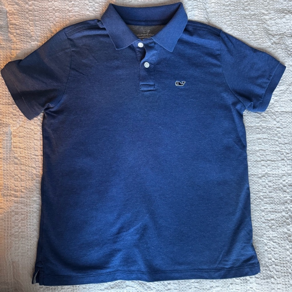 Blue Vineyard Vines Boys Edgartown polo Med 13/14